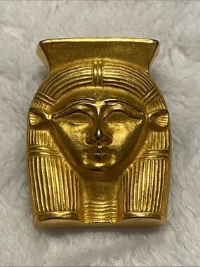 Vintage MMA Metropolitan of Modern Art Gold Egyptian Goddess  Pendant Brooch